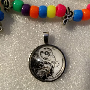 YIN YANG GEARS - Necklace Pendant - Steampunk Zen